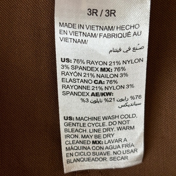 Chico's Size 3 Brown Pull On Dress Career Straight Leg Pants Women's Siz… - Picture 9 of 10